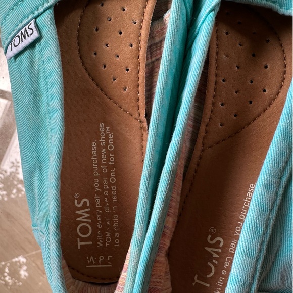 Toms Womens Canvas Flats Turquoise ~ W8.5 - Picture 7 of 7